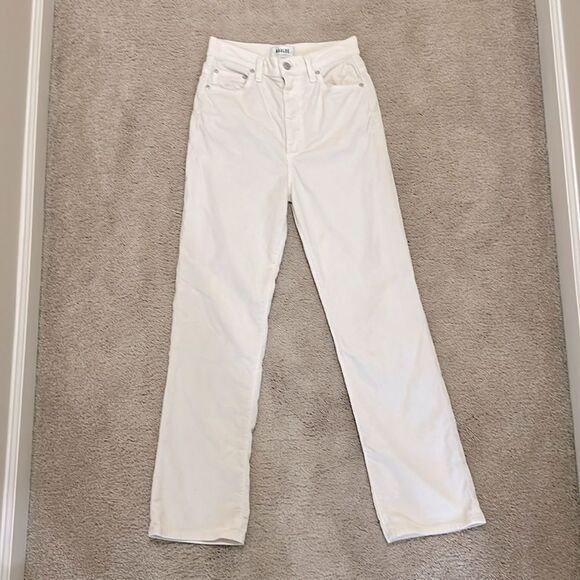 Agolde Corduroy 90s Straight Leg Pants Cream Size 25 - Picture 3 of 10